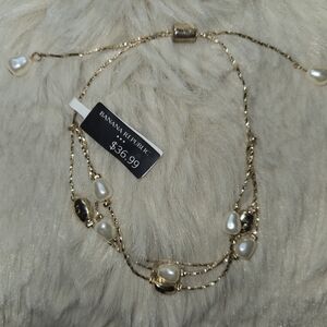 Banana Republic Gold and Pearl Accent Bracelet